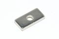 20x10x3mm sintered rectangular N50 grade neodymium ring magnet with 4mm countersunk hole *new*
