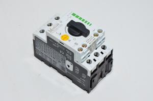 Klöckner & Moeller PKZM0-0,63 lever operated thermal-magnetic motor circuit breaker with NHI-E-11-PKZ0 1x NC and 1x NO auxiliary contacts