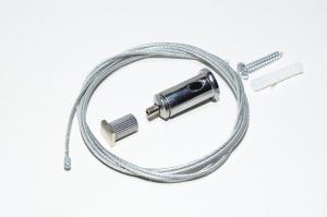 SS-AL-PR-BRACKET-8-1,5M-SET 1500mm teräsvaijerinen ripustettava asennuskiinnike SS7202 alumiinisille LED nauhan asennusprofiileille *uusi*