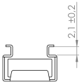 M5x0.8 RH 12x12mm korimutteri 2,1mm paksulle paneelille *uusi*