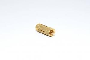 M8x1.25, RH, knurled brass anchor for concrete, solid brick, stone and wood *new*