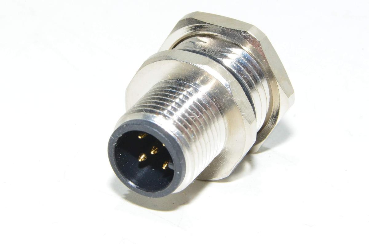 M12 panel mount Acoded 5pin male front mounting metal sensor