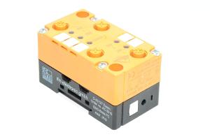IFM AC5010 AS-i EMS-base coupling module with FC addressing socket and IFM AC2016 AS-i active classic I/O module with 2x2 sinking 24VDC inputs