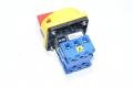 Kraus & Naimer KG20B T203/01 E 4-point panel mounted modular emergency rotary switch with V840G bezel and handle, 3x NO, 25A, 690V