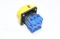 Kraus & Naimer KG20B T203/01 E 4-point panel mounted modular emergency rotary switch with V840G bezel and handle, 3x NO, 25A, 690V