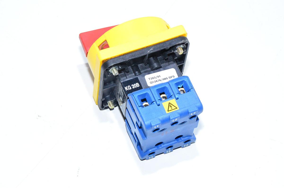 Kraus & Naimer KG20B T203/01 E 4-point panel mounted rotary main switch ...