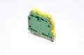 Entrelec M 10/10P 5115 1SNA 165 115 R1000 10mm² 800V yellow green grounding single-level feed-through terminal block with screw connection