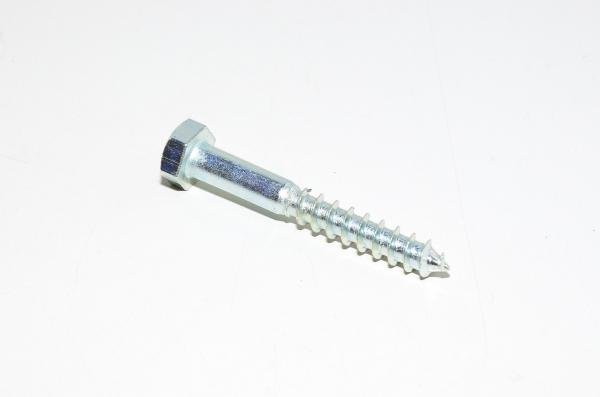 8x60mm, RH, zinc-plated steel hex head wood screw, DIN 571 *new*