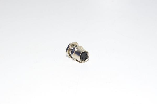 M8 panel mount 3-pin female front mounting metal sensor connector SS-M8-PM-3P-F-FRMT-M8x1-SC-V1 with M8x1 thread and solder cups *new*