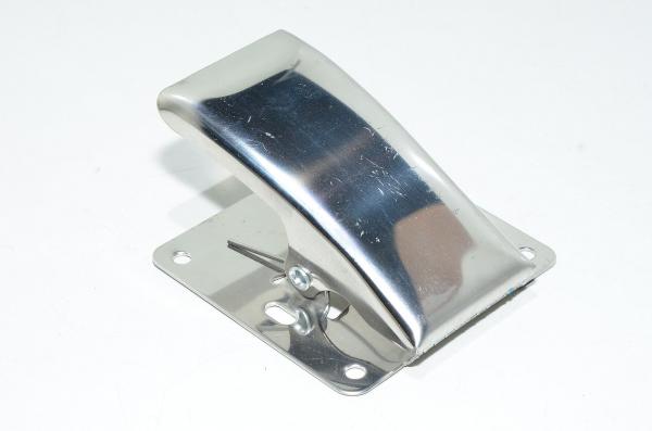 Ruostumattomasta teräksestä valmistettu jousitoiminen kalanpidike 4x5mm ja 2x 9.8x4.8mm rei'illä *uusi*