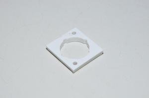 3D printed 5mm riser piece for panel mounted XLR connector with 3mm mounting holes, white PLA