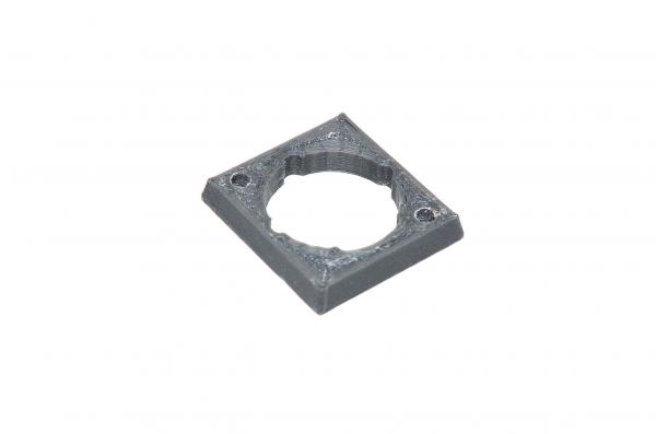 3D printed 5mm riser piece for panel mounted XLR connector with 3mm mounting holes, black PLA