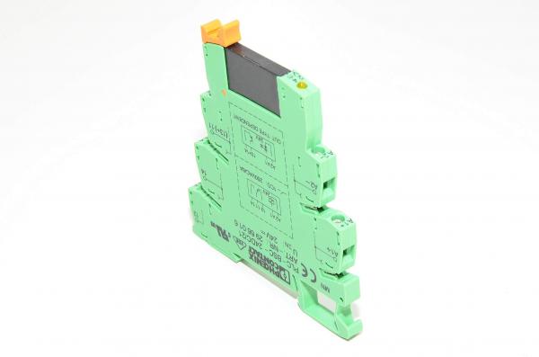 Phoenix contact PLC-BSC-24DC/21 2966016 riviliitin jossa 24V miniatyyrinen puolijohderele OPT-24DC/24DC/2 2966595 jossa 3A 3-33Vdc ulostulo