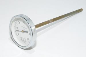Ufotek 80mm 0-120C lämpömittari 9x251mm hylsyllä ja nollakohdan säätöruuvilla