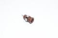 4mm brown panel mounted insulated safety banana socket Staübli SLB4-F/N-X 49.7044-27, M12x0.75mm, 1000V, 24A, CAT III *new*