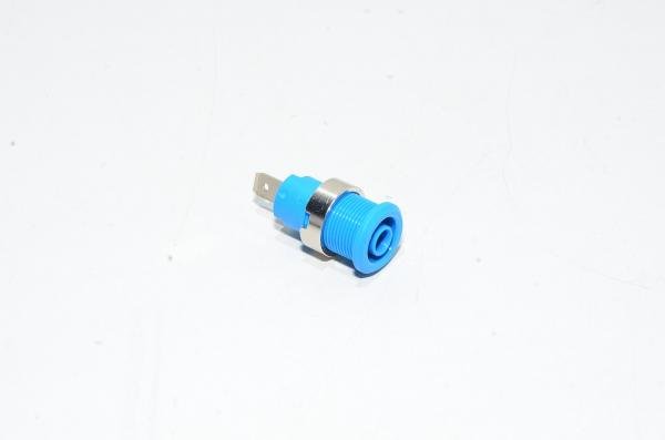 4mm sininen paneeliasennettava eristetty turvabanaanipistoke Staübli SLB4-F/N-X 49.7044-23, M12x0.75mm, 1000V, 24A, CAT III *uusi*
