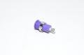 4mm violet panel mounted insulated safety banana socket Staübli SLB4-F/N-X 49.7044-26, M12x0.75mm, 1000V, 24A, CAT III *new*