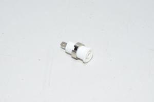 4mm valkoinen paneeliasennettava eristetty turvabanaanipistoke Staübli SLB4-F/N-X 49.7044-29, M12x0.75mm, 1000V, 24A, CAT III *uusi*