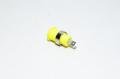 4mm yellow panel mounted insulated safety banana socket Staübli SLB4-F/N-X 49.7044-24, M12x0.75mm, 1000V, 24A, CAT III *new*