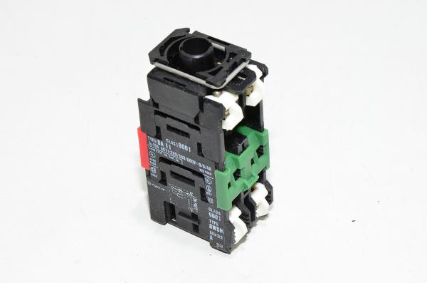 Telemecanique Square D type D class 9001 contact block assembly 9001-DA11 + DWSN, 1x NC contacts (normally closed) 1x NO contacts (normally open) and BA9S lamp socket + 6,2KΩ resistor