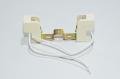 R7S 78mm ceramic halogen lamp holder with 2x 8,5x5mm holes and 1x M4x0.7 threaded hole