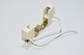 R7S 78mm ceramic halogen lamp holder with 2x 8,5x5mm holes and 1x M4x0.7 threaded hole