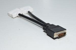 Male DMS-59 (Dual Monitor Solution) - 2x female DVI-I dual link adapter, model 3