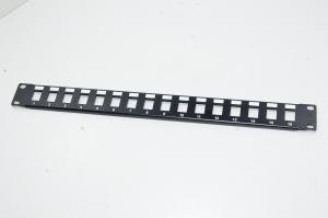 19" 1U rack mountable patchbay 16x 14,7x19,3mm holes