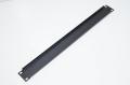 19" 1U 483x44,4x1,7mm black steel equipment rack mounted blanking plate with 4x 9,9x6,3mm oval holes