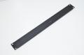 19" 1U 483x44,4x1,7mm black steel equipment rack mounted blanking plate with 4x 9,9x6,3mm oval holes