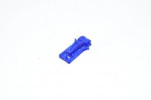 3D printed Merlin Gerin DIN rail clip, blue PETG