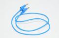 4mm banana plug - 4mm banana plug, blue, 1m, stackable, non-insulated, pvc test lead *new*