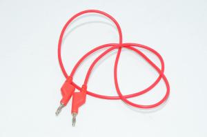 4mm banana plug - 4mm banana plug, red, 1m, stackable, non-insulated, pvc test lead *new*