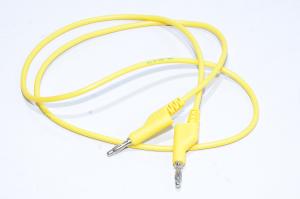 4mm banana plug - 4mm banana plug, yellow, 1m, stackable, non-insulated, pvc test lead *new*