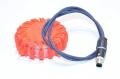 0,5m cable with M12 connector remote operated orange LED disk light with 16x red LEDs and 8x different operating modes and magnet *new*