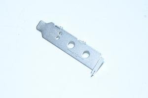 Computer expansion card slot blanking plate, half-height, 2x 7mm and 2x 3,3mm  holes and pcb holders, special model 2
