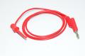 4mm banana plug, stackable - small spring loaded test hook, red, 1m, non-insulated, PVC test lead *new*