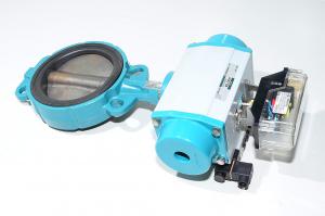InterApp DN150 DN10150-23.2AR.4A.2A0.V butterfly valve for 150mm tube with IA30DA F05-0714 with pneumatic double acting actuator and Rotech TCR3MVAZ limit switch and Herion 24Vdc 5/2 solenoid spool valve *new*