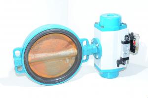 InterApp DN350 D10350-03.1AR.4A.2A0.V butterfly valve for 350mm tube with IA50DA F10-1222 with pneumatic double acting actuator and Rotech TCR3MVAZ limit switch and Herion 24Vdc 5/2 solenoid spool valve *new*