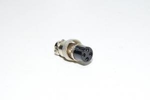 Renhotec GX16A4S straight cable mount 4pin metal female connector *new*