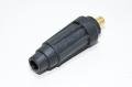 DKJ-35 black male connector for 25-35mm² cable, 2x M8 screw mount, 160-250A *new*