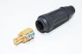 DKJ-35 black male connector for 25-35mm² cable, 2x M8 screw mount, 160-250A *new*
