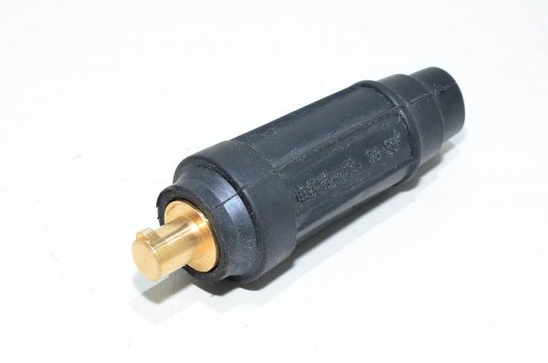 DKJ-35 black male connector for 25-35mm² cable, 2x M8 screw mount, 160-250A *new*