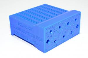 3D printed device enclosure for decade resistor box (b-model), blue PLA *new*