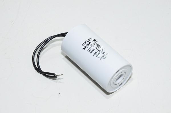 Miflex MKSP-5P I150V612K-G1 12µF/500VAC 35x65mm moottorin käyntikondensaattori 100mm johdoilla *uusi*