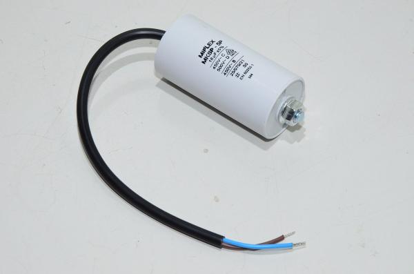 Miflex MKSP-5P I15KV618K-D 18µF/500VAC 40x83mm moottorin käyntikondensaattori M8 kiinnityksellä ja 250mm johdoilla *uusi*