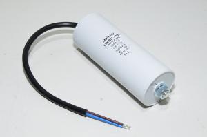 Miflex MKSP-5P I15KV640K-D 40µF/500VAC 45x114mm moottorin käyntikondensaattori M8 kiinnityksellä ja 250mm johdoilla *uusi*
