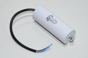 Miflex MKSP-5P I15KV650K-D 50µF/500VAC 45x114mm moottorin käyntikondensaattori M8 kiinnityksellä ja 250mm johdoilla *uusi*
