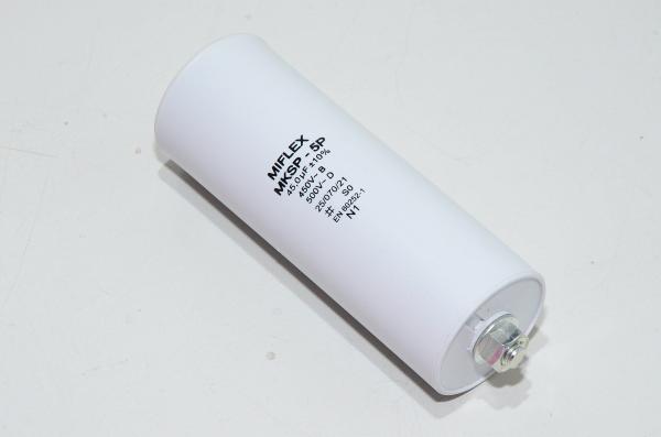 Miflex MKSP-5P I150V645K-B 45µF/500VAC 45x143mm moottorin käyntikondensaattori faston liittimillä *uusi*