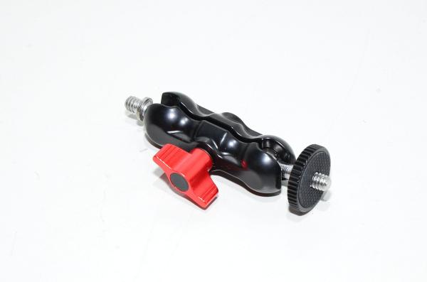 Andoer mini dual ball joint univerasal holder with 2x 1/4" male threaded screws *new*